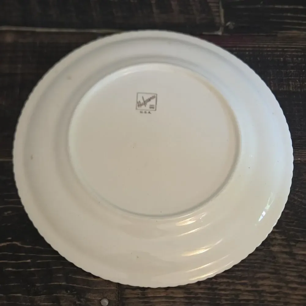 Vintage Harkerware Currier And Ives 10.25” Plate (The Old Homestead in Winter)